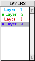 Layers list view