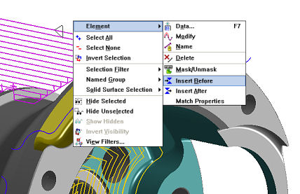 Set Insert Position Pop-up Menu.