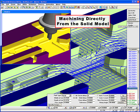 Machining directly from solid model, first introduced in SmartCAM V16