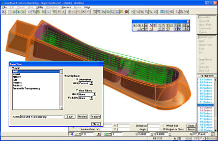 SmartCAM's new Name View dialog allows multiple views to easily be captured with a variety of view state information