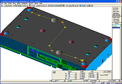 SmartCAM's From Solid - Hole elements created on Layer are optimized, then passed to Holemaking process to create Step toolpath