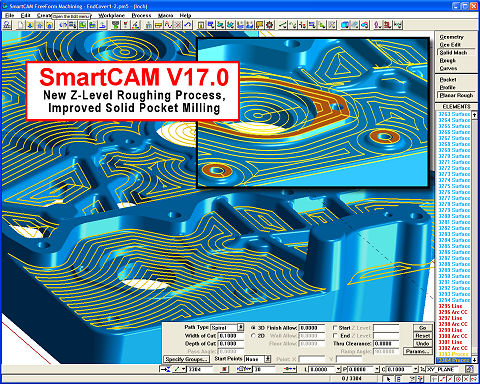 SmartCAM v17.0 Features New Z-Level Roughing