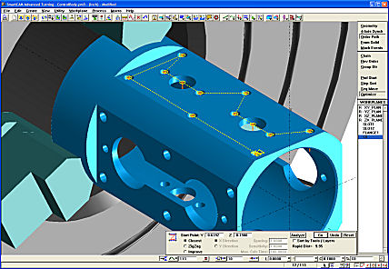 Live milling and drilling SmartCAM operation on face or side can now be optimized