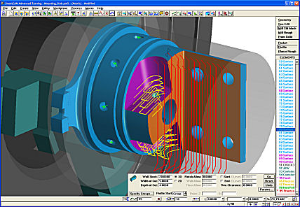 Indexing between local SmartCAM model toolplanes while performing live tool operations on face and side of turned part