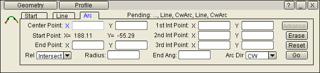 Redesigned Profile Geometry Control Panel