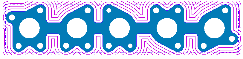 A Region Machining Process without any toolpath and connection smoothing options.