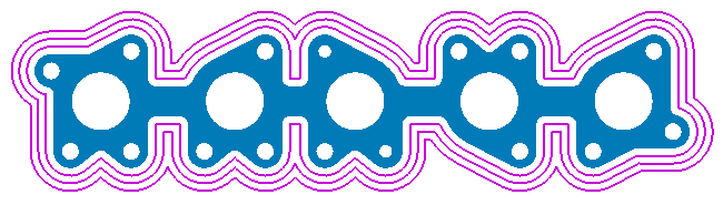 A multi-pass Profile Process without any toolpath Smoothing.