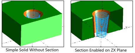 Before and After Enabling Section Enabled on ZX Planes