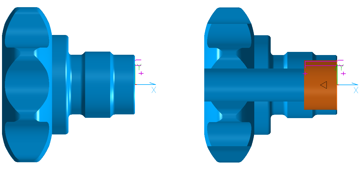 View Section reveals bore details in SmartCAM Turning applications