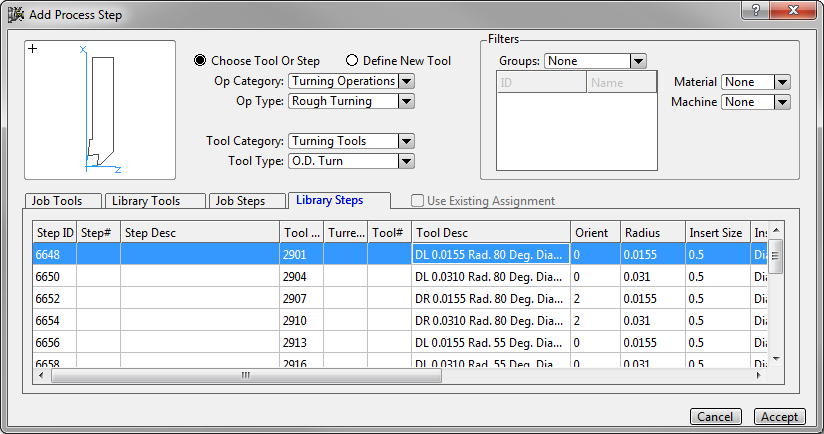 KBM dialogs include tool & holder preview