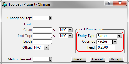 Property Change Feed Override Panel